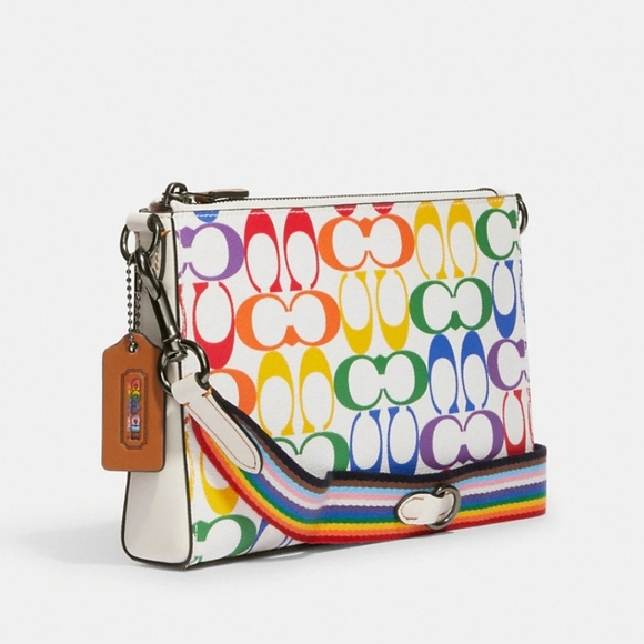 Coach Holden Crossbody In Rainbow Signature - Picture 14 of 14